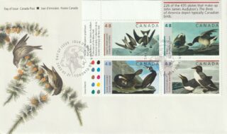 2003 Canada #1982a John James Audubon's Birds - 1 (Upper Left Plate Block) FDC