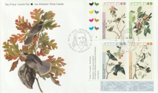 2004 Canada #2039a John James Audubon’s Birds – 2 (Lower Left Plate Block) FDC