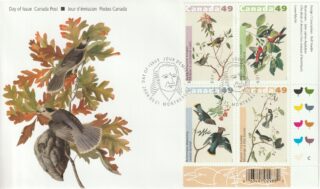 2004 Canada #2039a John James Audubon’s Birds – 2 (Lower Right Plate Block) FDC
