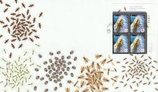 2010 Canada #2409 Margined Leatherwing (Upper Right Plate Block)