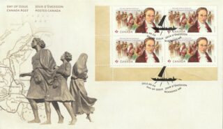 2012 Canada #2539 Red River Settlement (Lower Left Plate Block) FDC