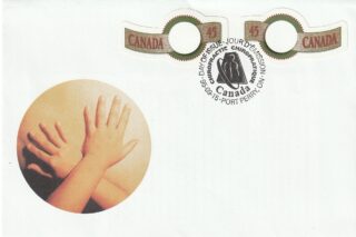 1995 Canada #1568 & 1569 Greetings: Chiropractic Canada FDC