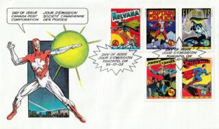 1995 Canada #1583a Comic Book Superheroes FDC