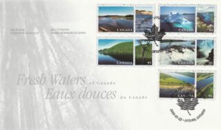 2000 Canada #1855a - 1855e Fresh Waters of Canada FDC