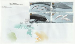 2000 Canada #1871a Whales FDC