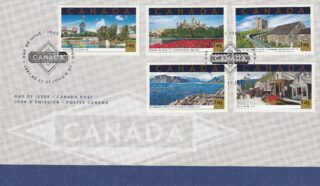 2001 Canada #1904a- 1904e Tourist Attractions FDC