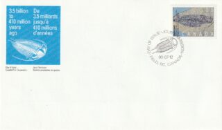 1990 Canada #1282 Prehistoric Life in Canada - 1 FDC