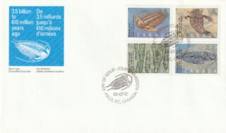 1990 Canada #1282a Prehistoric Life in Canada – 1 FDC
