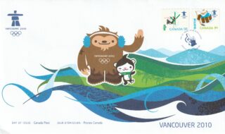 2009 Canada #2305c & 2305e Olympic Emblems and Mascots FDC