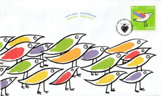 2016 Canada #B24 Canada Post Community Foundation - Stylized Bird FDC
