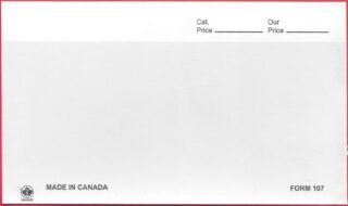 Dealer's Form 107 Cards White Box of 1000
