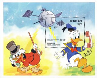 1984 Bhutan #406 Donald Duck on Phone
