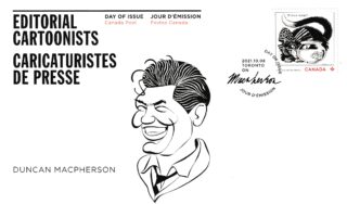 2021 Canada #3299 Editorial Cartoonists: Duncan Macpherson FDC