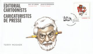 2021 Canada #3298 Editorial Cartoonists: Terry Mosher FDC