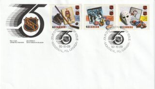 1992 Canada #1443 - 1445 National Hockey League FDC