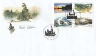1993 Canada #1472, 1473, 1476 & 1477 Canada Day Provincial and Territorial Parks FDC