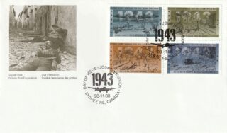 1993 Canada #1506a Second World War - 1943 FDC