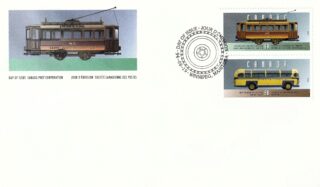 1994 Canada #1527e & 1527f Historic Public Service Vehicles - 2 FDC