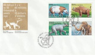 1994 Canada #1532a Prehistoric Life in Canada - 4 FDC