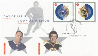 2002 Canada #1935e & 1935f NHL All Stars -3 FDC