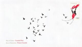 2008 Canada #2281 2008 Beijing Summer Olympics: Athlete and Flag FDC