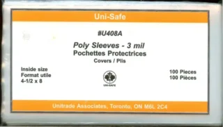 Uni-Safe U408A Poly Sleeves Package of 100