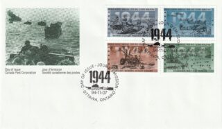 1994 Canada #1540a Second World War - 1944 FDC