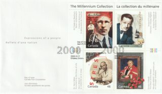 2000 Canada #1822 The Millennium Collection – 5 Medical Innovators FDC