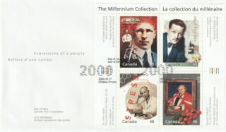 2000 Canada #1822 The Millennium Collection – 5 Medical Innovators FDC