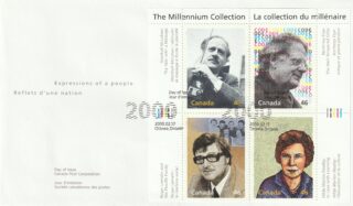 2000 Canada #1829 The Millennium Collection 12 - Great Thinkers FDC