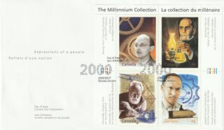 2000 Canada #1832 The Millennium Collection 15 - Fathers of Invention FDC