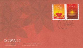 2017 Canada #3024 - 3025 Diwali FDC