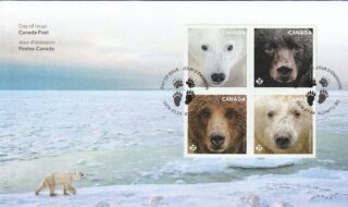 2019 Canada #3191 - 3194 Bears FDC