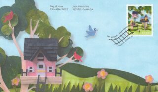 2022 Canada #B33 Canada Post Community Foundation - Colourful treehouses FDC