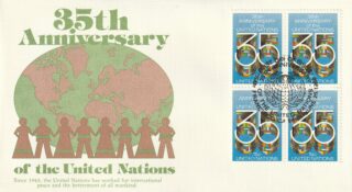 1980 United Nations New York #322 35th Anniversary of the United Nations FDC