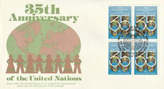 1980 United Nations New York #322 35th Anniversary of the United Nations FDC