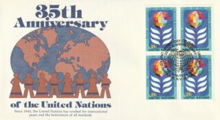 1980 United Nations New York #323 35th Anniversary of the United Nations FDC