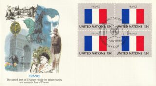 1980 United Nations New York #334 Flag of France FDC
