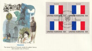 1980 United Nations New York #334 Flag of France FDC
