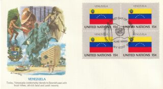 1980 United Nations New York #335 Flag of Venezuela FDC