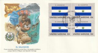 1980 United Nations New York #336 Flag of El Salvador FDC