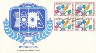 1980 United Nations New York #341 Symbolic Flowers FDC