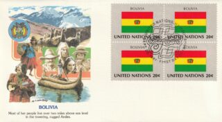 1981 United Nations New York #352 Flag of Bolivia FDC