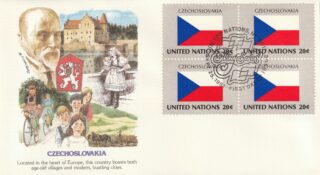 1981 United Nations New York #355 Flag of Czechoslovakia FDC