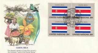 1981 United Nations New York #365 Flag of Costa Rica FDC