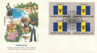 1983 United Nations New York #400 Flag of Barbados FDC