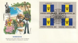 1983 United Nations New York #400 Flag of Barbados FDC