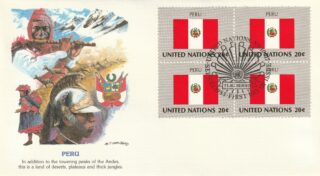 1983 United Nations New York #408 Flag of Peru FDC