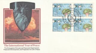 1986 United Nations New York #475 International Peace Year - Bird's Nest in Tree FDC