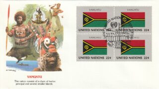 1987 United Nations New York #502 Flag of Vanuatu FDC